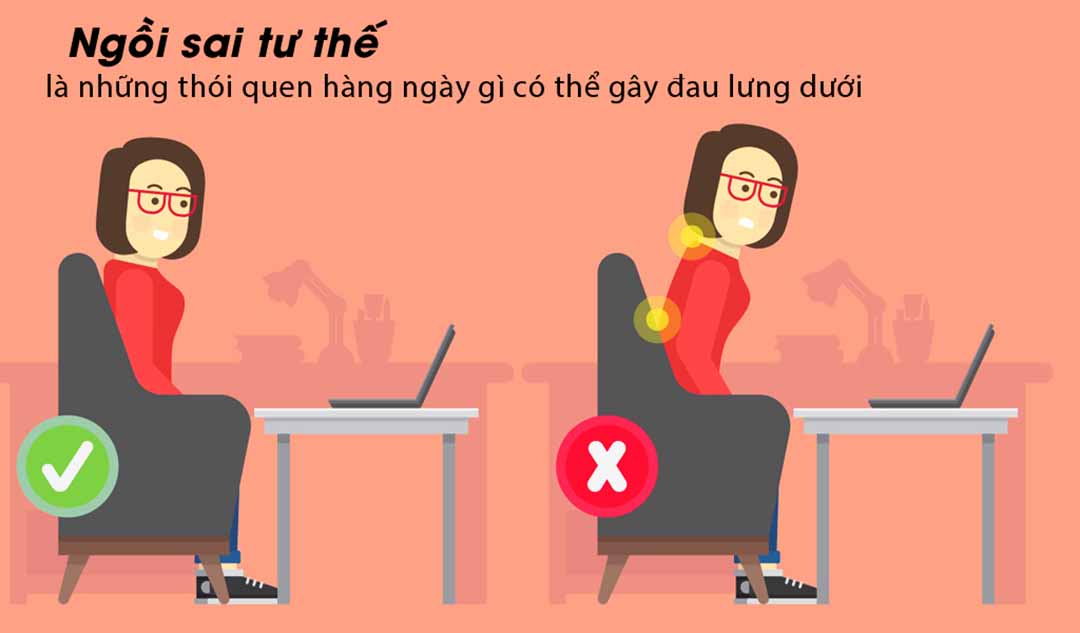 Những thói quen hàng ngày gì có thể gây đau lưng dưới?