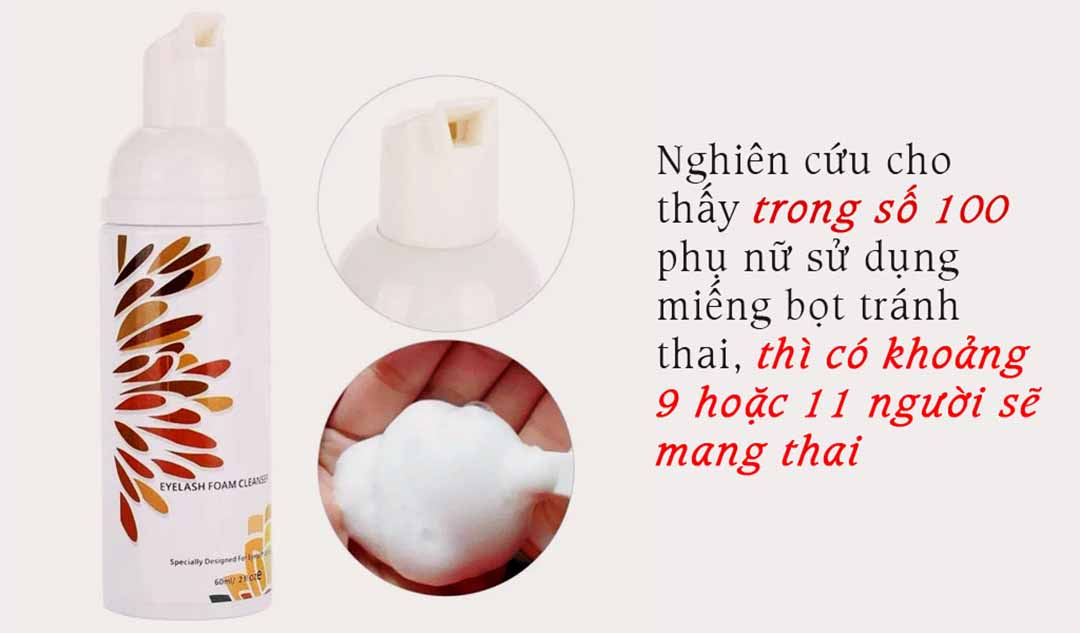 Miếng bọt tránh thai đạt hiệu quả như thế nào? 