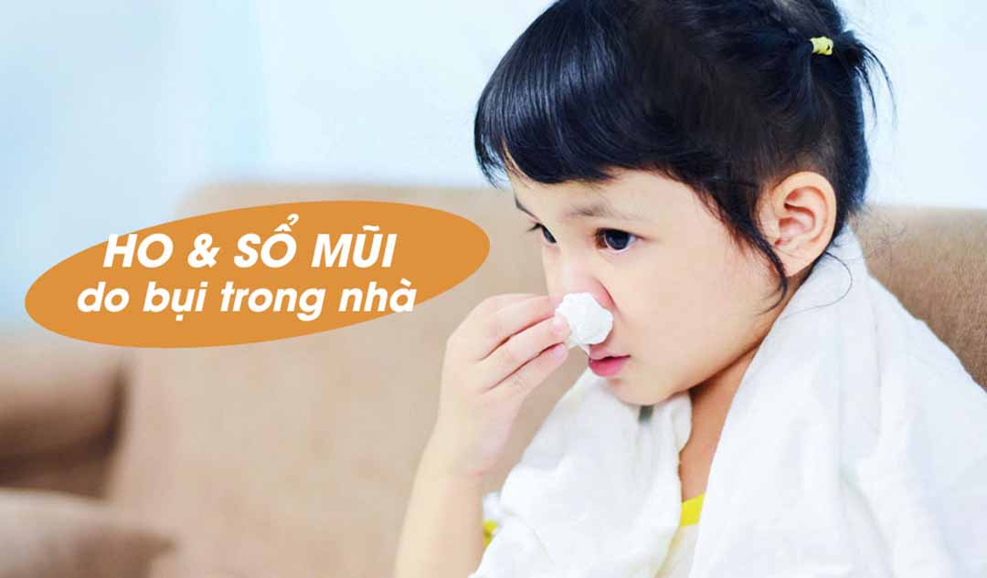 Con tôi bị sổ mũi và ho do bụi trong nhà gây nên, chúng tôi cần làm gì?