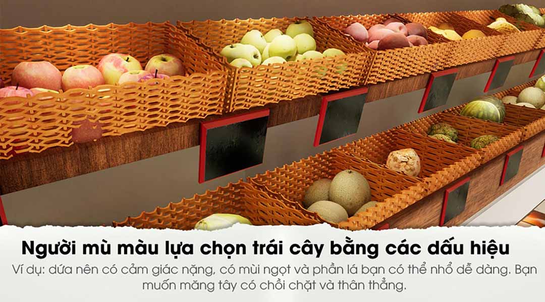 Trong việc lựa chọn trái cây.