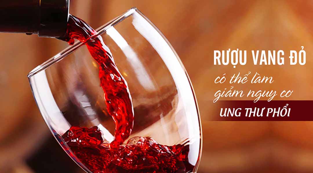 Rượu vang đỏ có thể làm giảm nguy cơ ung thư phổi